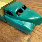 Vintage Buddy L 13" Dump Truck Pressed Steel Toy -- Repainted -- Green & Yellow