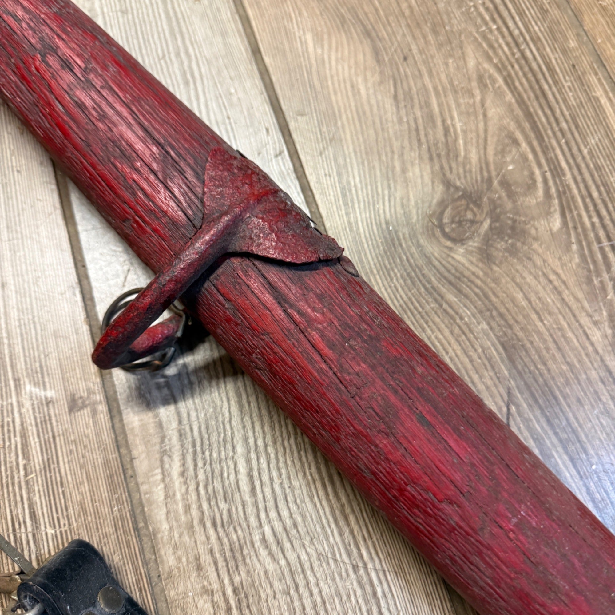 Vintage Red Painted Horse Oxe Yoke Evener Primitive Decor 28.5"