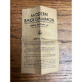 Original - Early Undated Modern Backgammon Rules - Parker Brothers 8 Pages