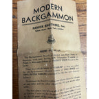 Original - Early Undated Modern Backgammon Rules - Parker Brothers 8 Pages