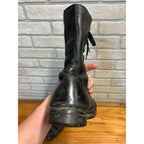 Vintage Black Combat Boots Vietnam War United States Armed Forces Panco Military Footwear Circa 1966
