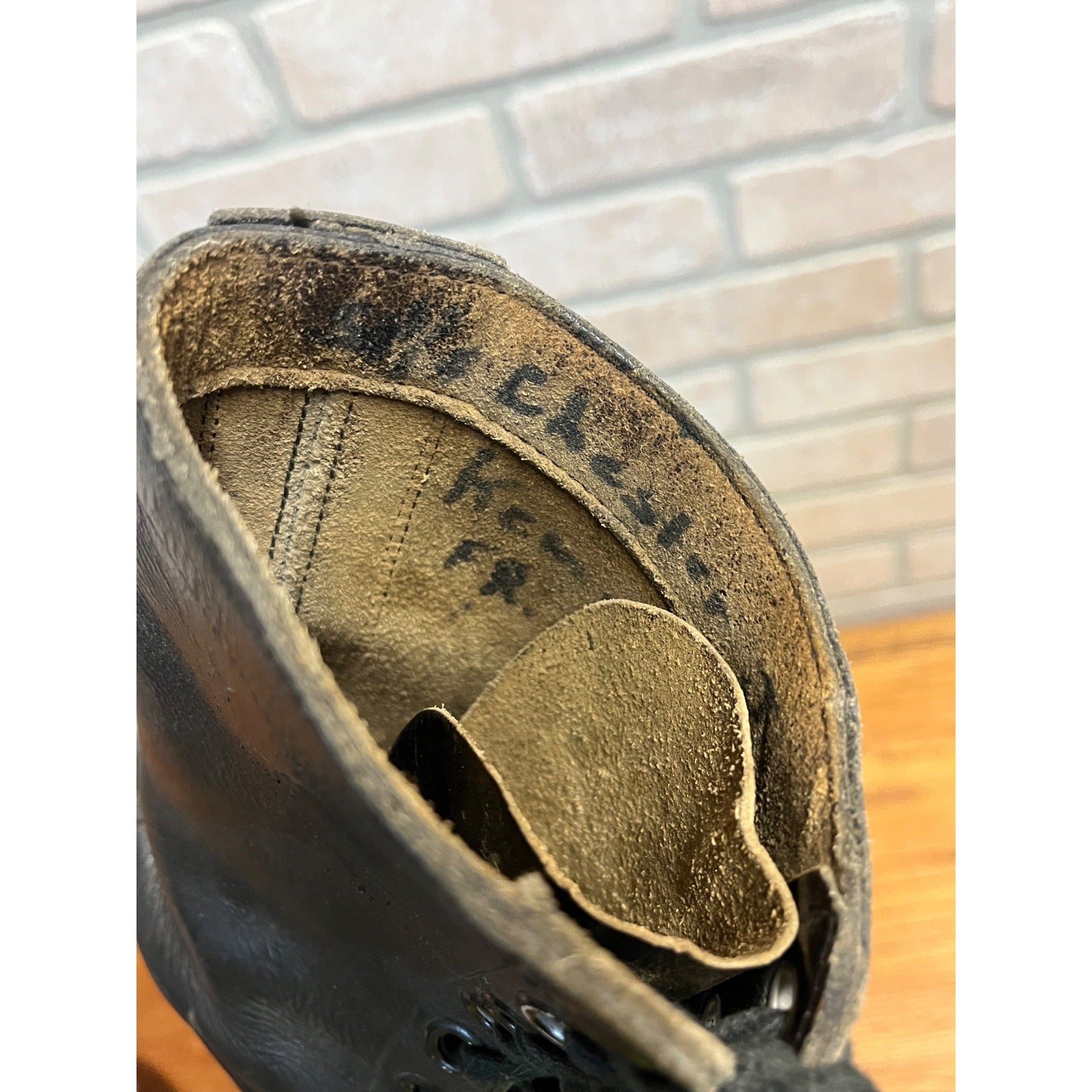 Vintage Black Combat Boots Vietnam War United States Armed Forces Panco Military Footwear Circa 1966