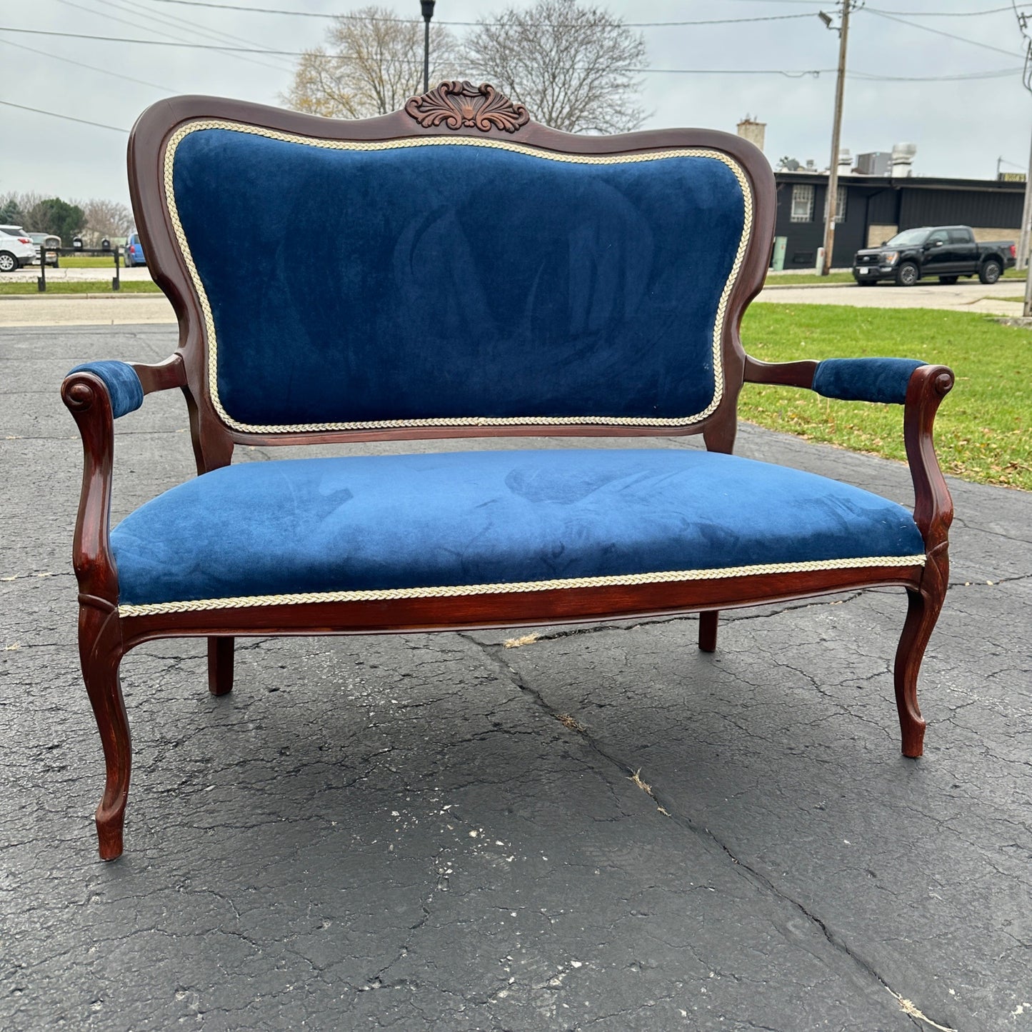 Antique Victorian Sofa Settee Refinished