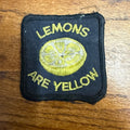 Vintage 1970s John Deere "Lemons are Yellow" Coat Hat Patch 3" x 3"