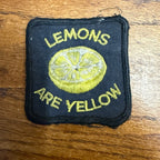 Vintage 1970s John Deere "Lemons are Yellow" Coat Hat Patch 3" x 3"