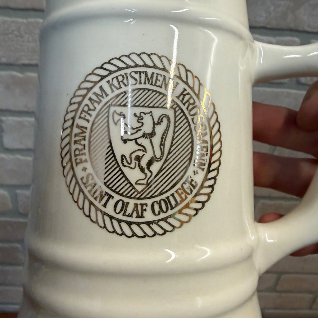 Vintage Saint Olaf College Ceramic Beer Stein Mug W.C. Bunting Co. Minnesota MN