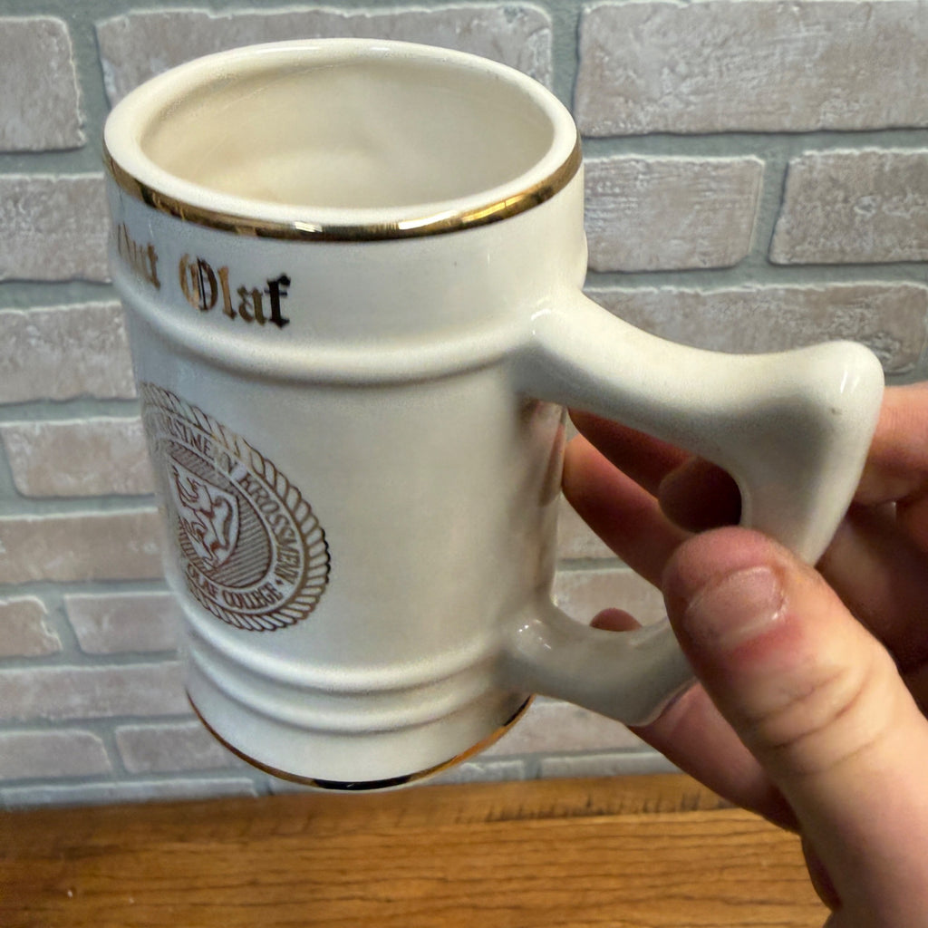 Vintage Saint Olaf College Ceramic Beer Stein Mug W.C. Bunting Co. Minnesota MN