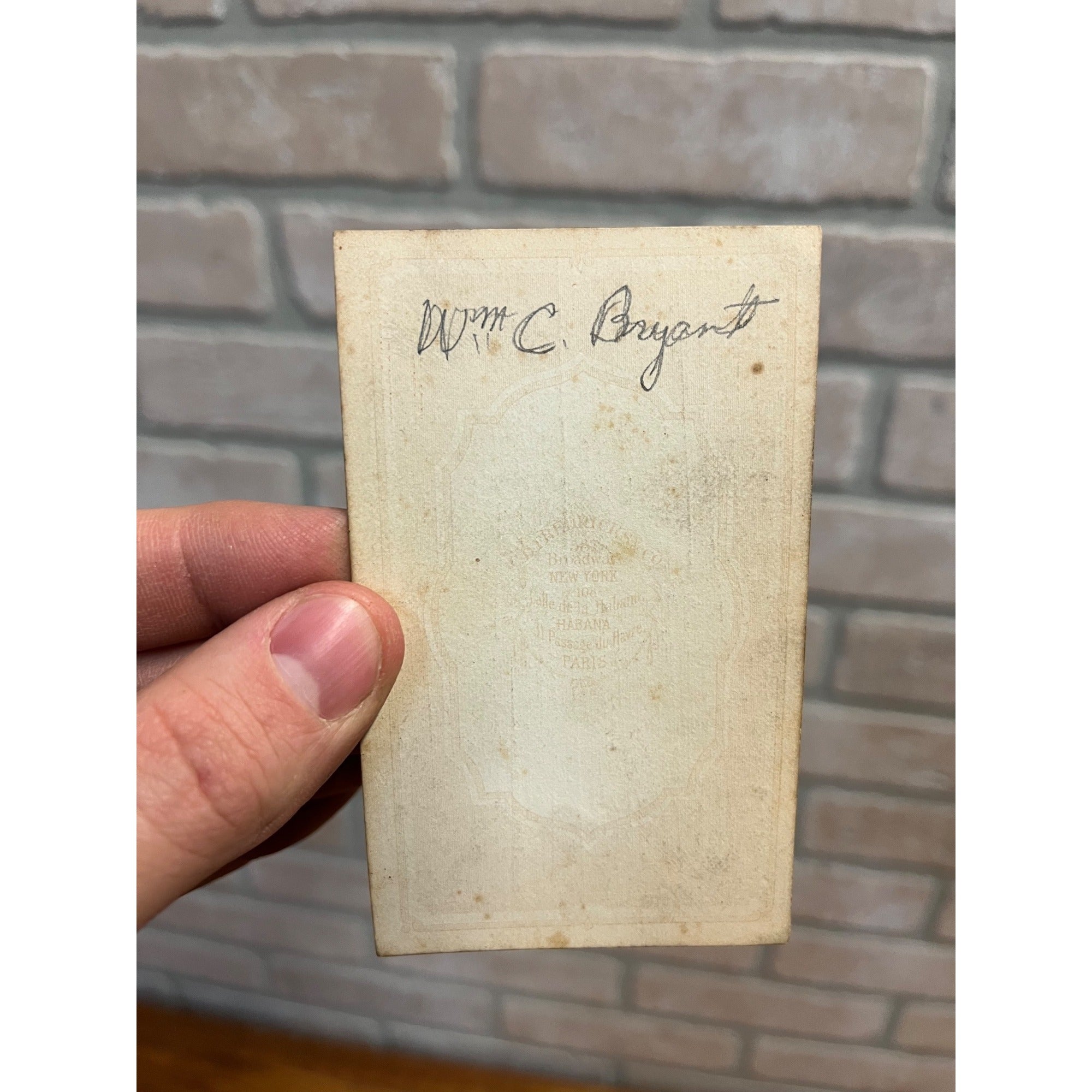 Antique Vintage CDV Photo Poet William Cullen Bryant - Carte De Visite
