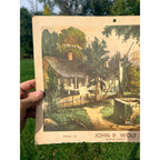 1930s Elkhart Lake Wisconsin Advertising Calendar John P. Wolf Old Oaken Bucket