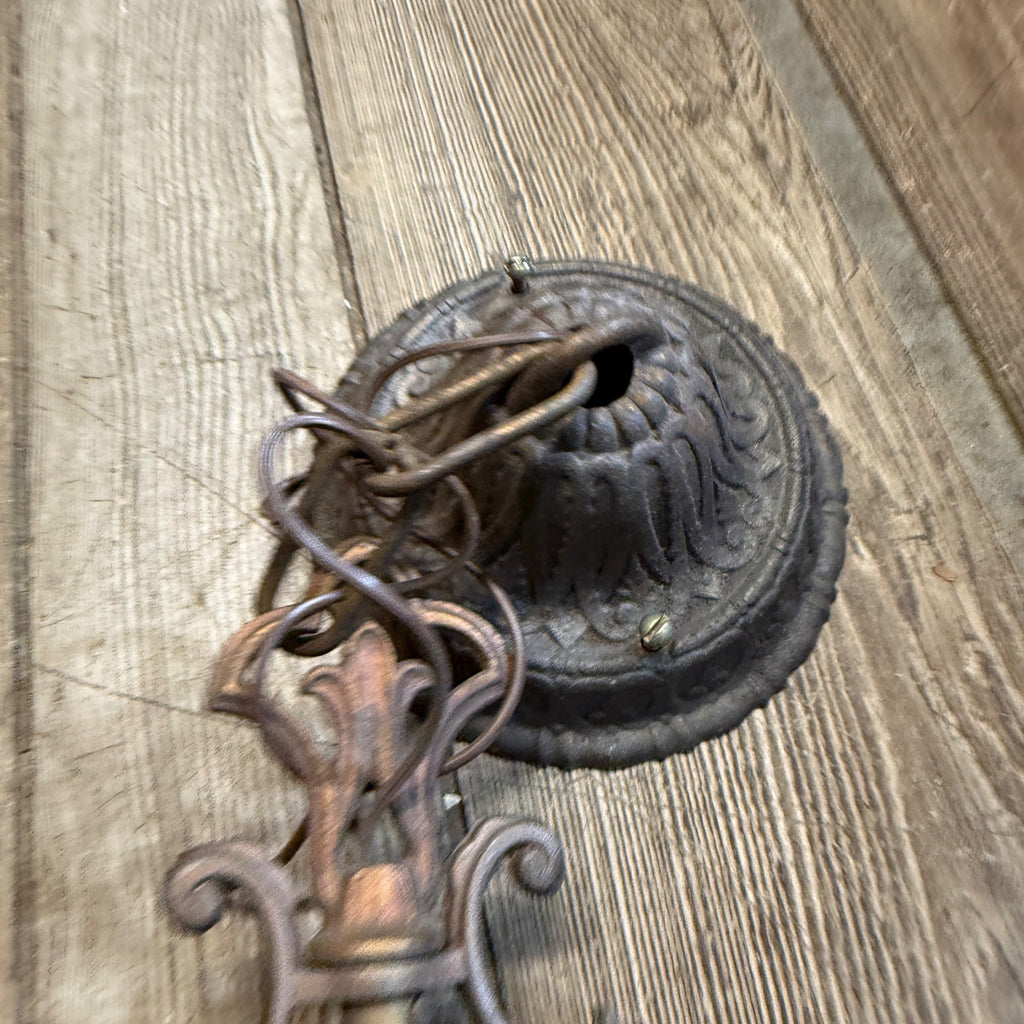 Antique Art Nouveau Victorian Ceiling Light Fixture Chandelier Single Bulb Cast