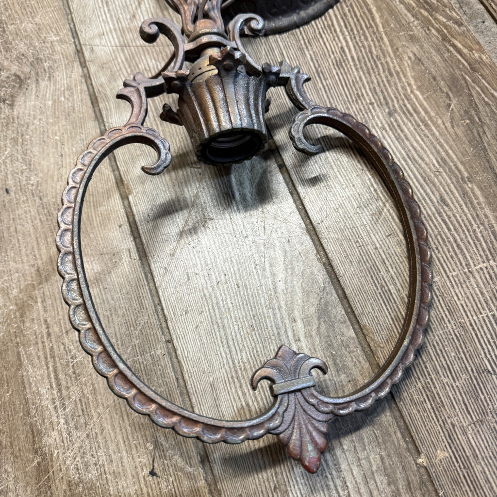 Antique Art Nouveau Victorian Ceiling Light Fixture Chandelier Single Bulb Cast