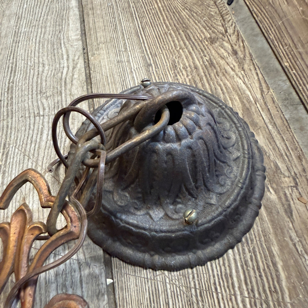 Antique Art Nouveau Victorian Ceiling Light Fixture Chandelier Single Bulb Cast