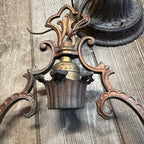 Antique Art Nouveau Victorian Ceiling Light Fixture Chandelier Single Bulb Cast