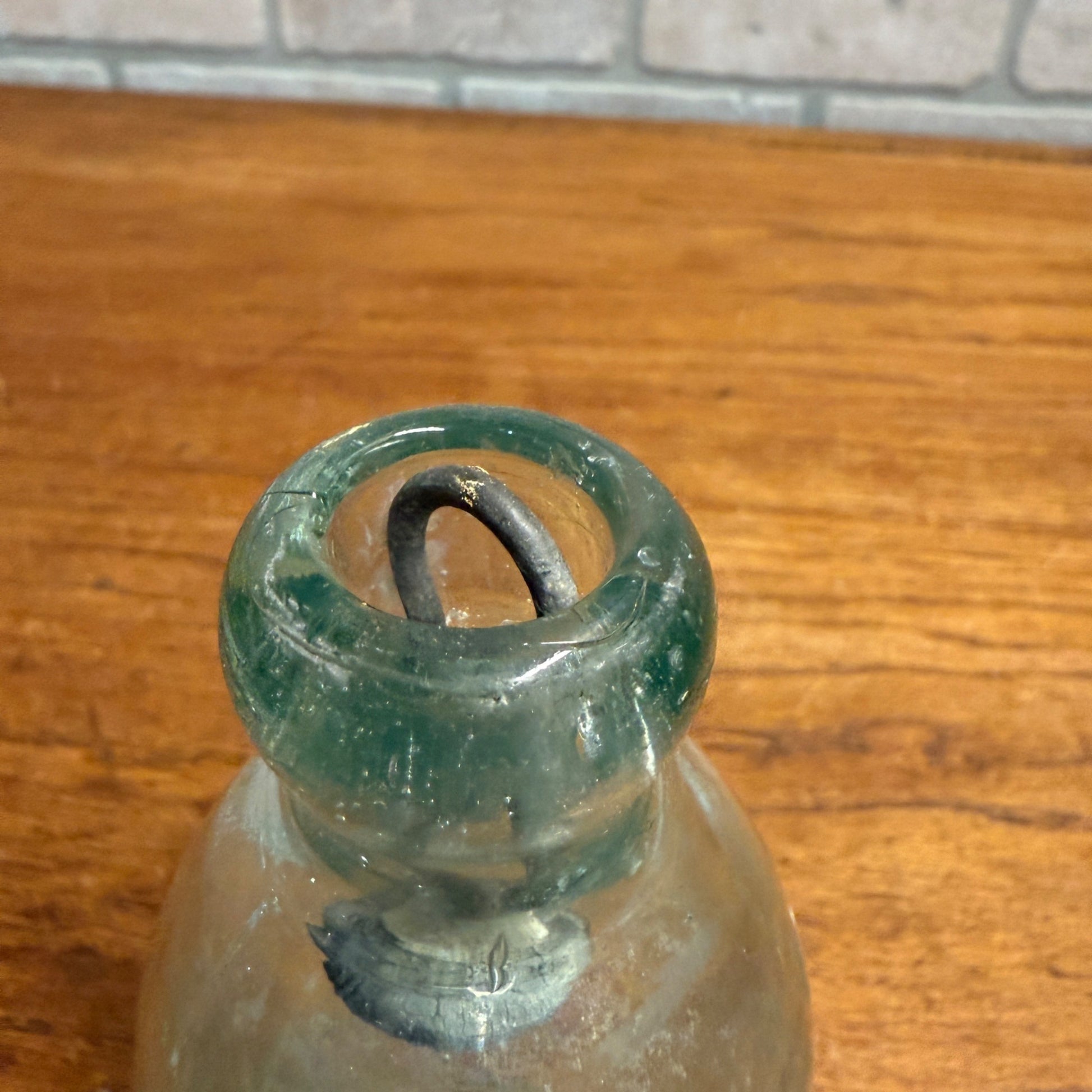 RARE Antique Edw. Koepke -- West Bend, Wis -- Hutchinson Soda Blob Bottle WI