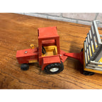 1980 Fisher Price Husky Helper Farm Wagon Trailer & Tractor Cab Plastic Toy