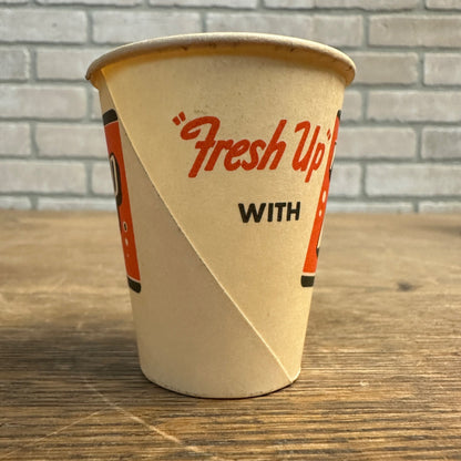 Vintage 7up 4oz Fresh Up Sample Soda Promotional Wax Paper Cup