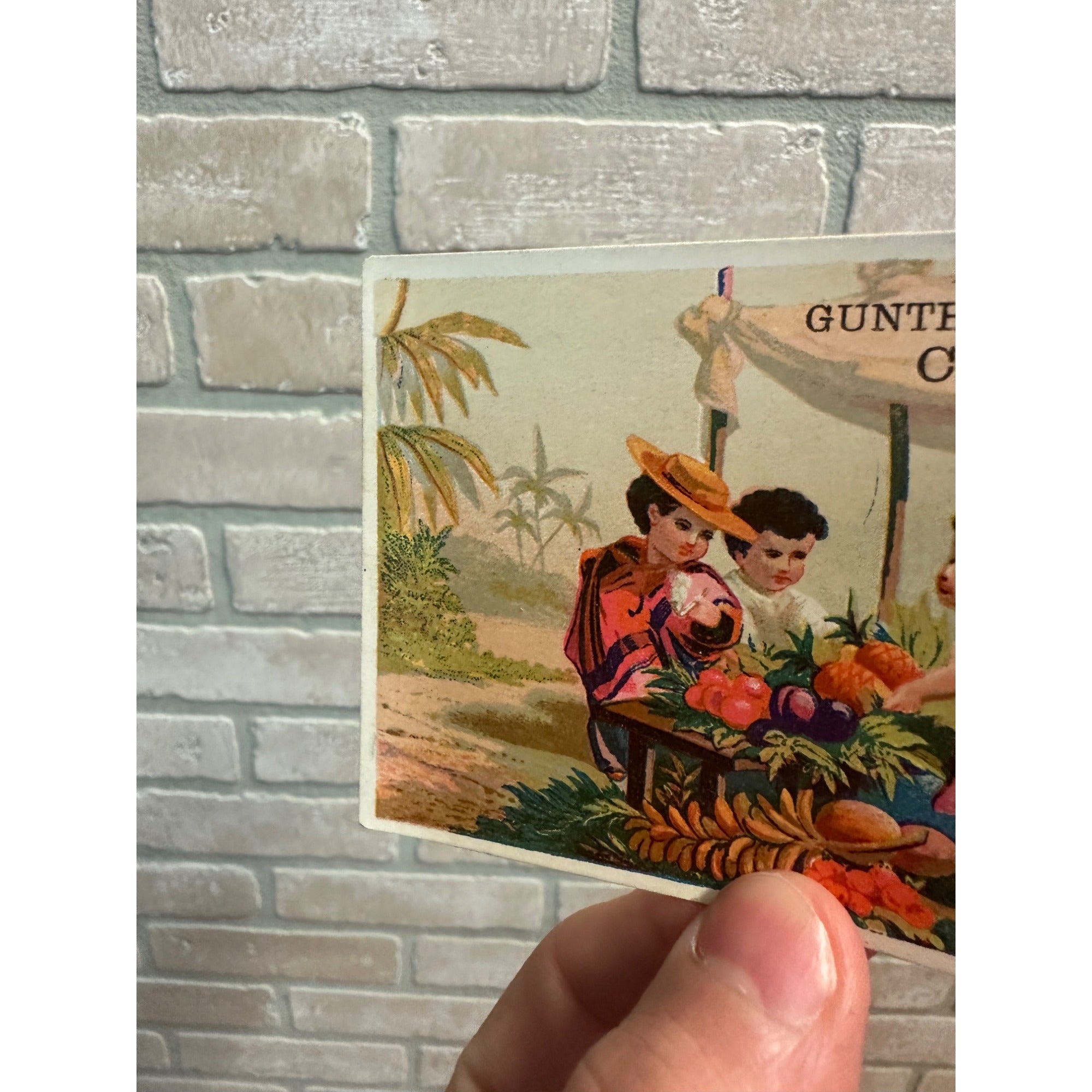 Antique 1890s Victorian Advertising Trade Card Gunther's Candies Chicago