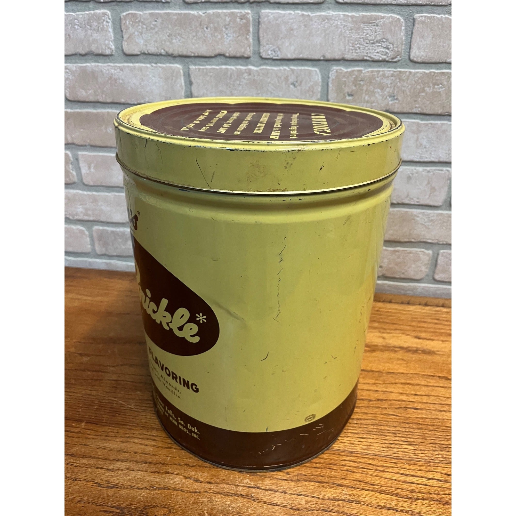 Vintage Fenn's Butter Brickle Ice Cream Tin 27lbs Sioux Falls, SD Advertising Can