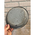 Antique Primitive Grey Spatter/Swirl Enamel Graniteware Round Pie Pan/ Baking Dish/ Farmhouse Decor, Gray