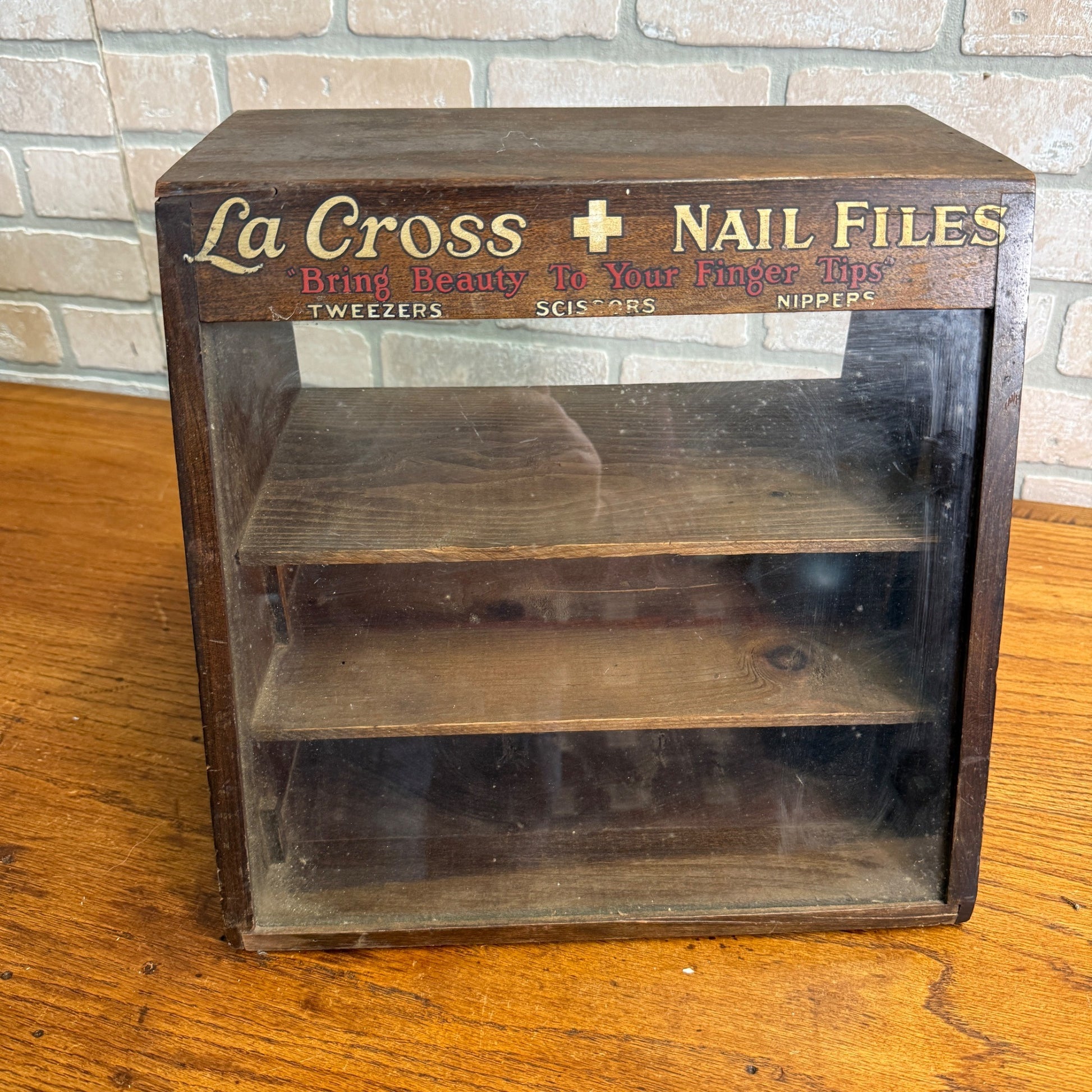 Antique Vintage La Cross Nail Files Drug Store Countertop Advertising Display