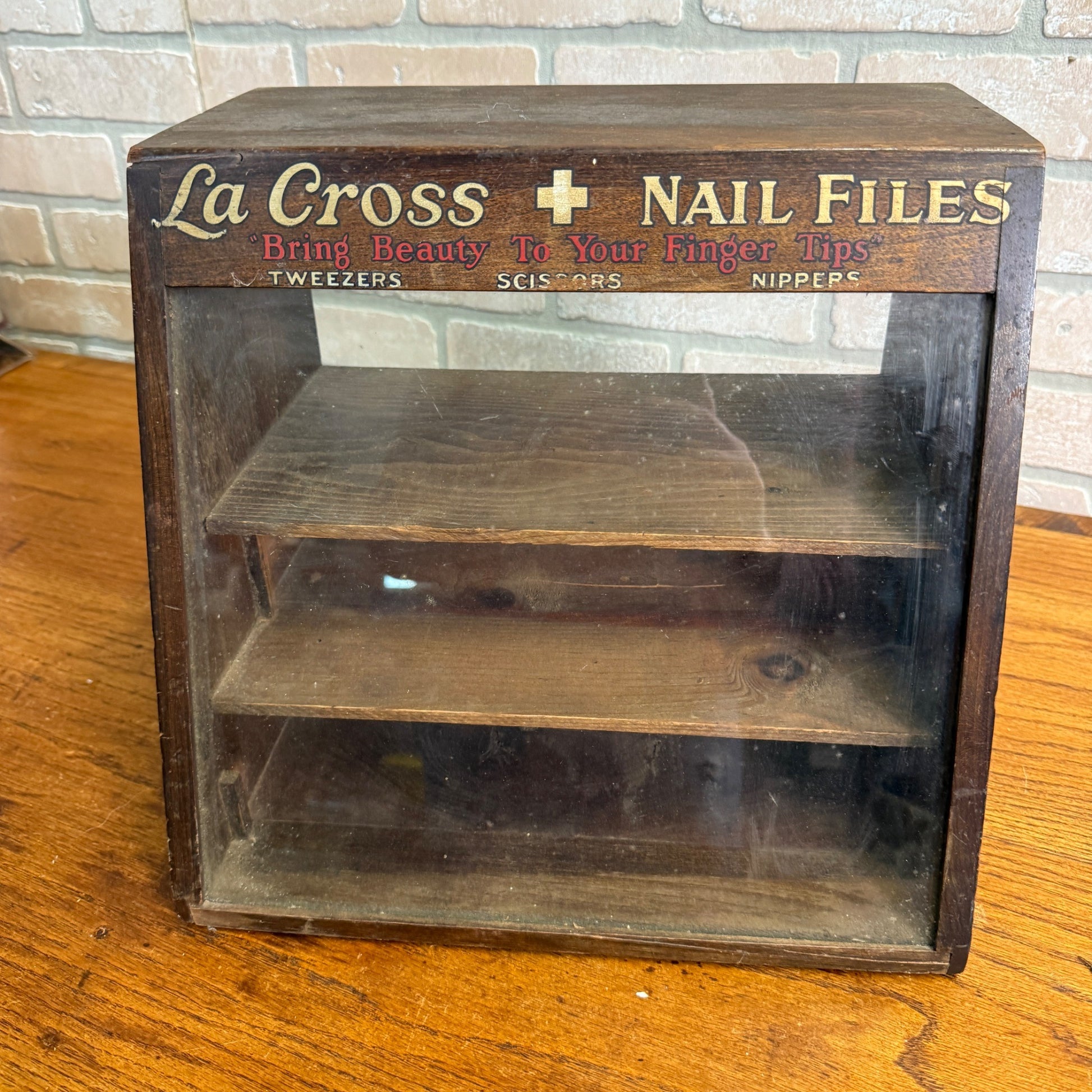 Antique Vintage La Cross Nail Files Drug Store Countertop Advertising Display