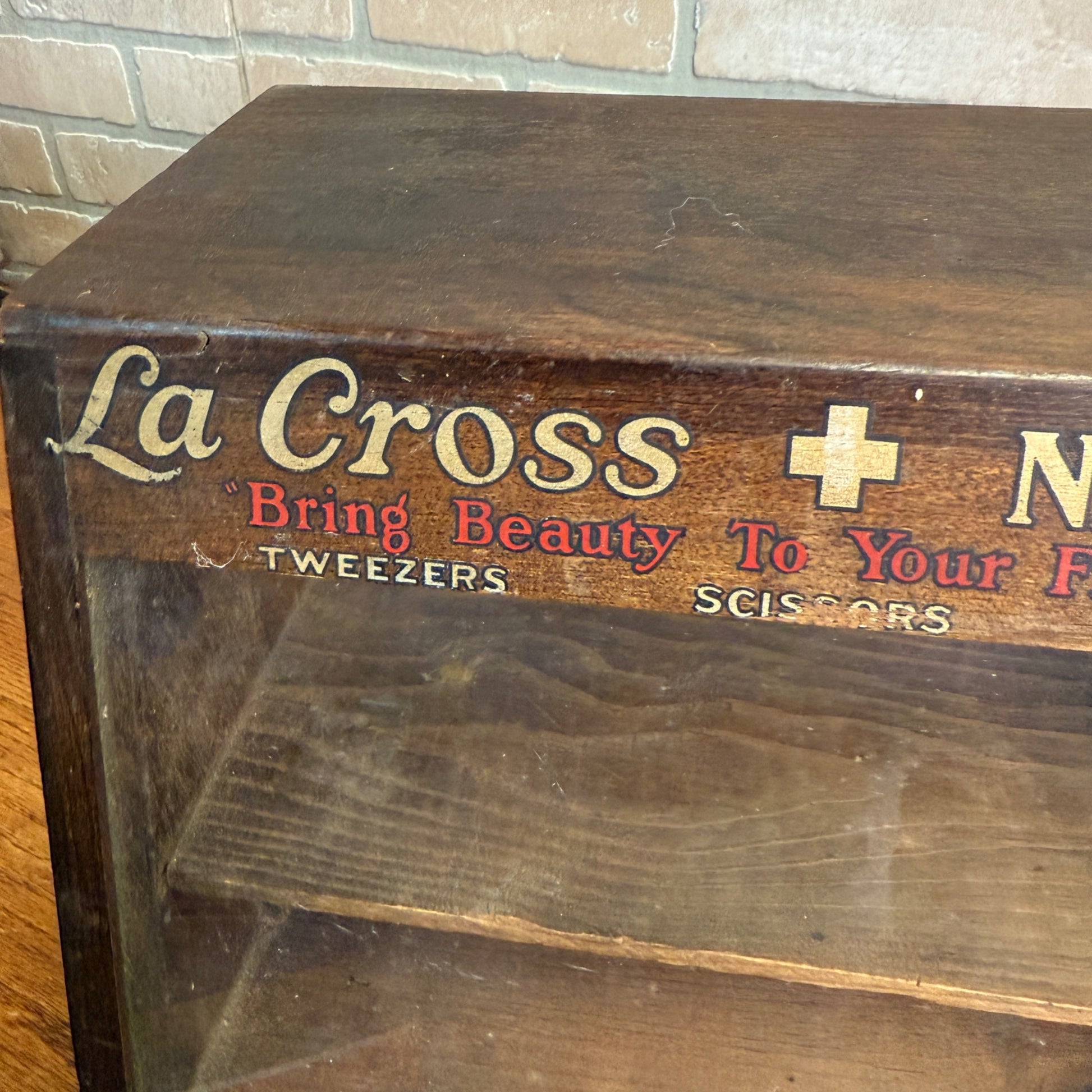 Antique Vintage La Cross Nail Files Drug Store Countertop Advertising Display