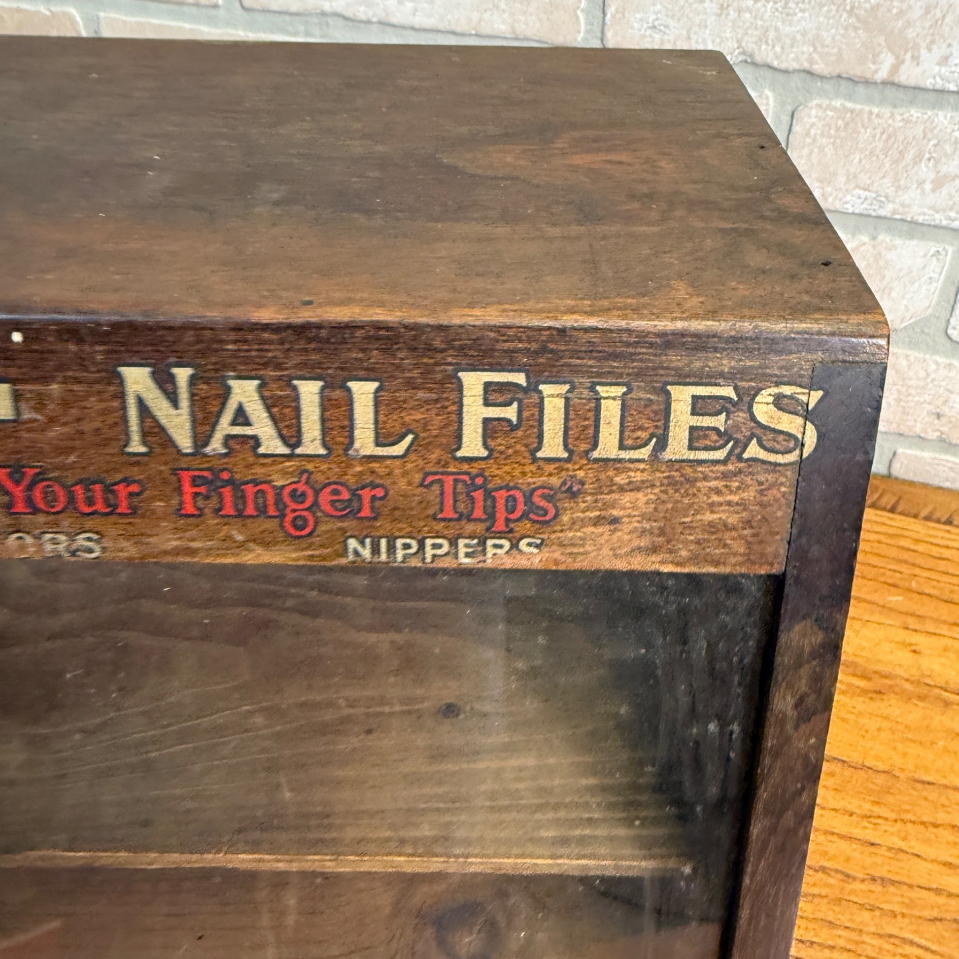Antique Vintage La Cross Nail Files Drug Store Countertop Advertising Display