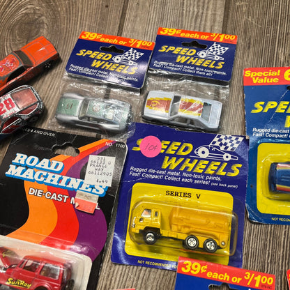 Vintage 1980s-1990s Lot Diecast Toy race Cars Speed Wheels Road Machines NEW