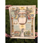 Original 1876 Strobridge Masonic Register Master Free Mason Chromolithograph