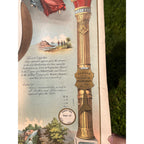 Original 1876 Strobridge Masonic Register Master Free Mason Chromolithograph
