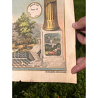 Original 1876 Strobridge Masonic Register Master Free Mason Chromolithograph