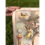 Original 1876 Strobridge Masonic Register Master Free Mason Chromolithograph