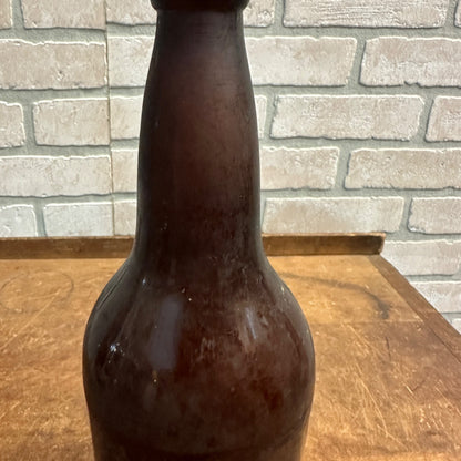 Antique 1800s SB&G Co. Streator Bottle & Glass Co. QUART Crude Blob Top Beer Blown