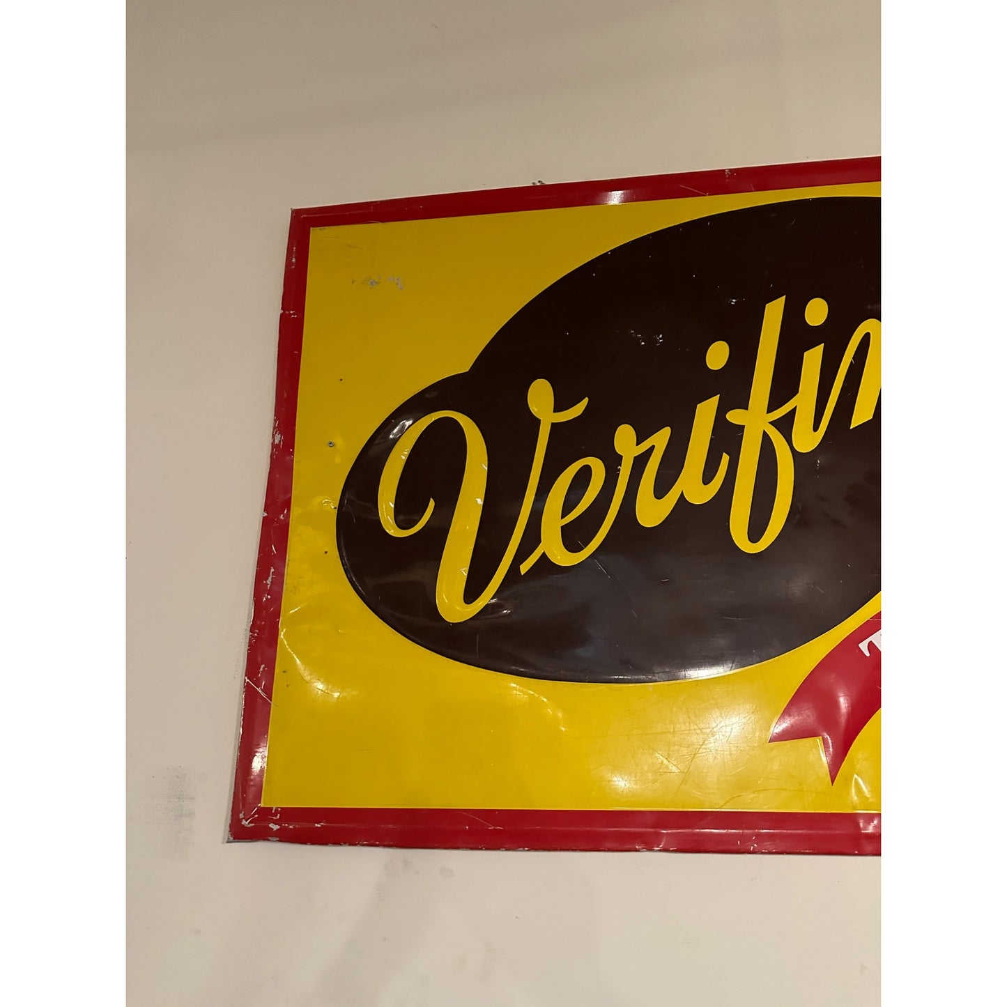 LARGE VINTAGE 5ft VERIFINE ICE CREAM METAL SIGN COUNTRY STORE