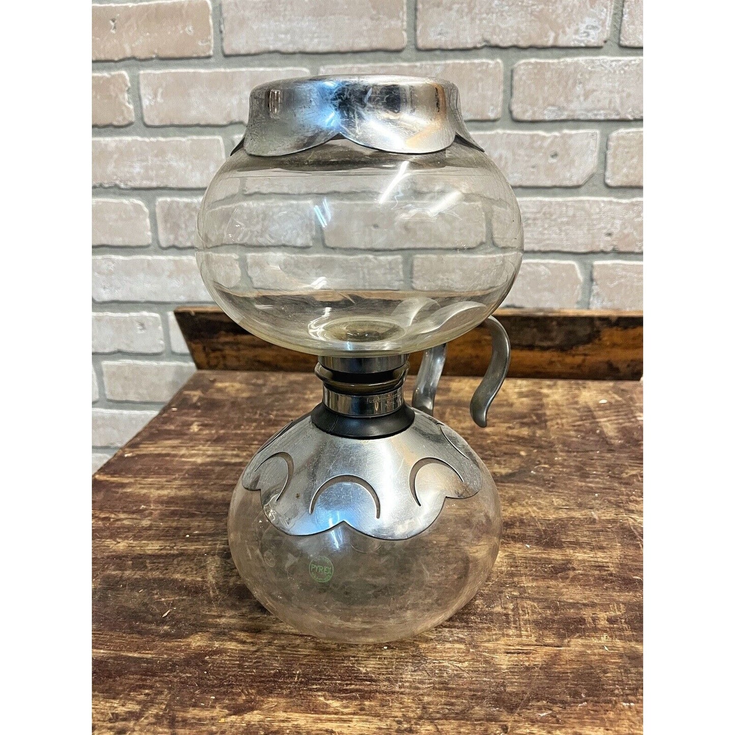 Vintage 1930s Pyrex Silex Double Bubble Percolator Coffee Pot Maker Glass