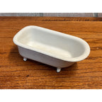 Vintage Cast Iron Enamel Salesman Sample Toy Doll House Miniature Claw Bath Tub