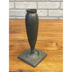Antique 19th c. Dutch Pewter Flower Bud Vase Marked "Hoorn" Primitive