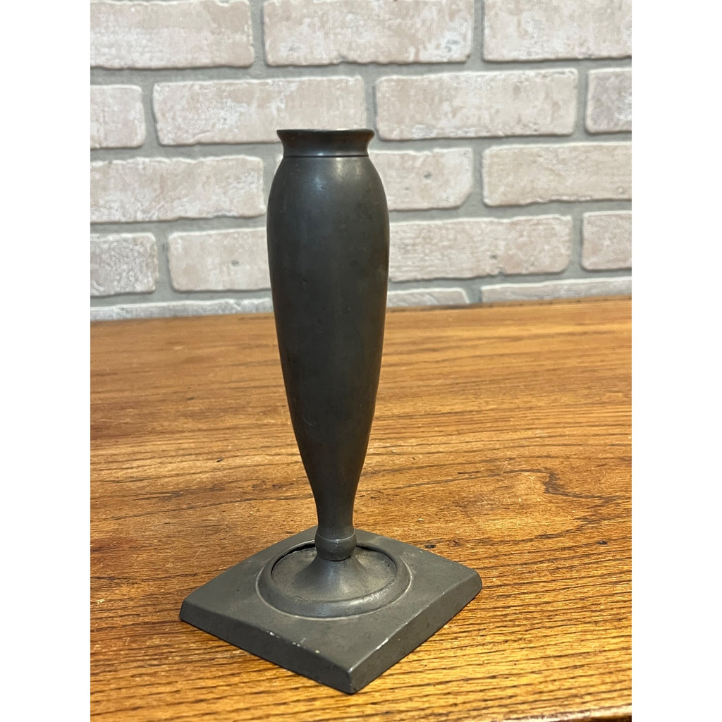 Antique 19th c. Dutch Pewter Flower Bud Vase Marked "Hoorn" Primitive