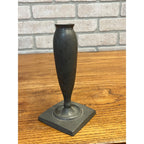 Antique 19th c. Dutch Pewter Flower Bud Vase Marked "Hoorn" Primitive