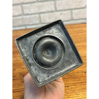 Antique 19th c. Dutch Pewter Flower Bud Vase Marked "Hoorn" Primitive