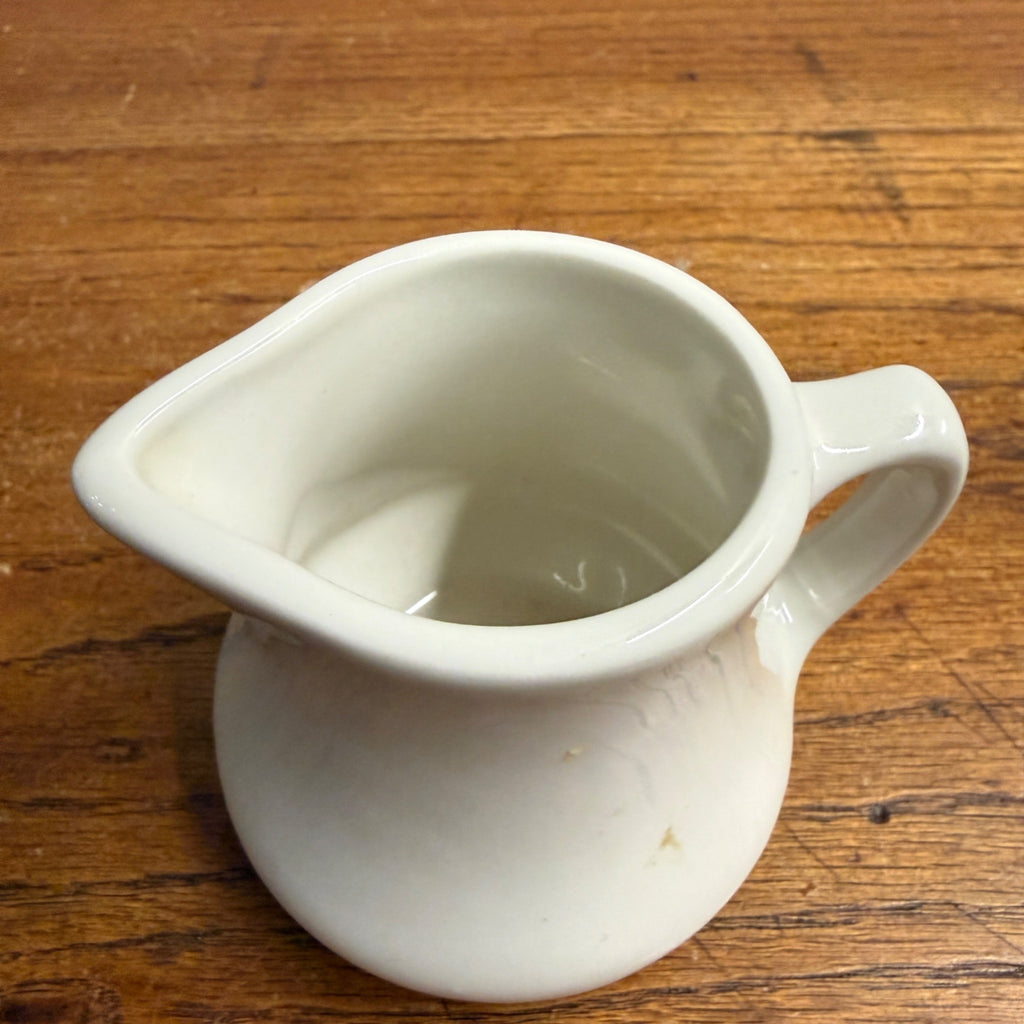 Vintage Homer Laughlin White Creamer Pitcher Farmhouse Restaurant Ware Ironstone