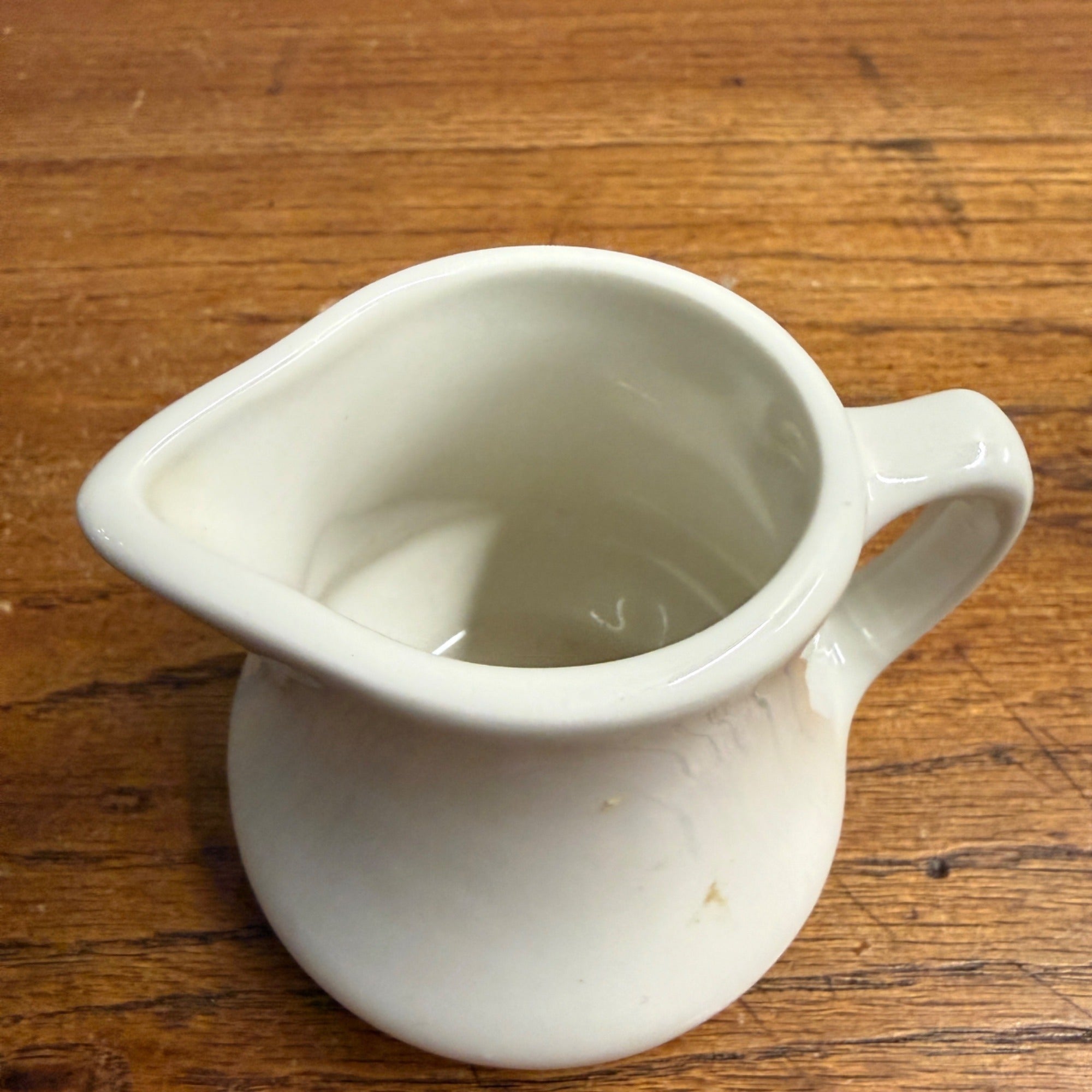 Vintage Homer Laughlin White Creamer Pitcher Farmhouse Restaurant Ware Ironstone
