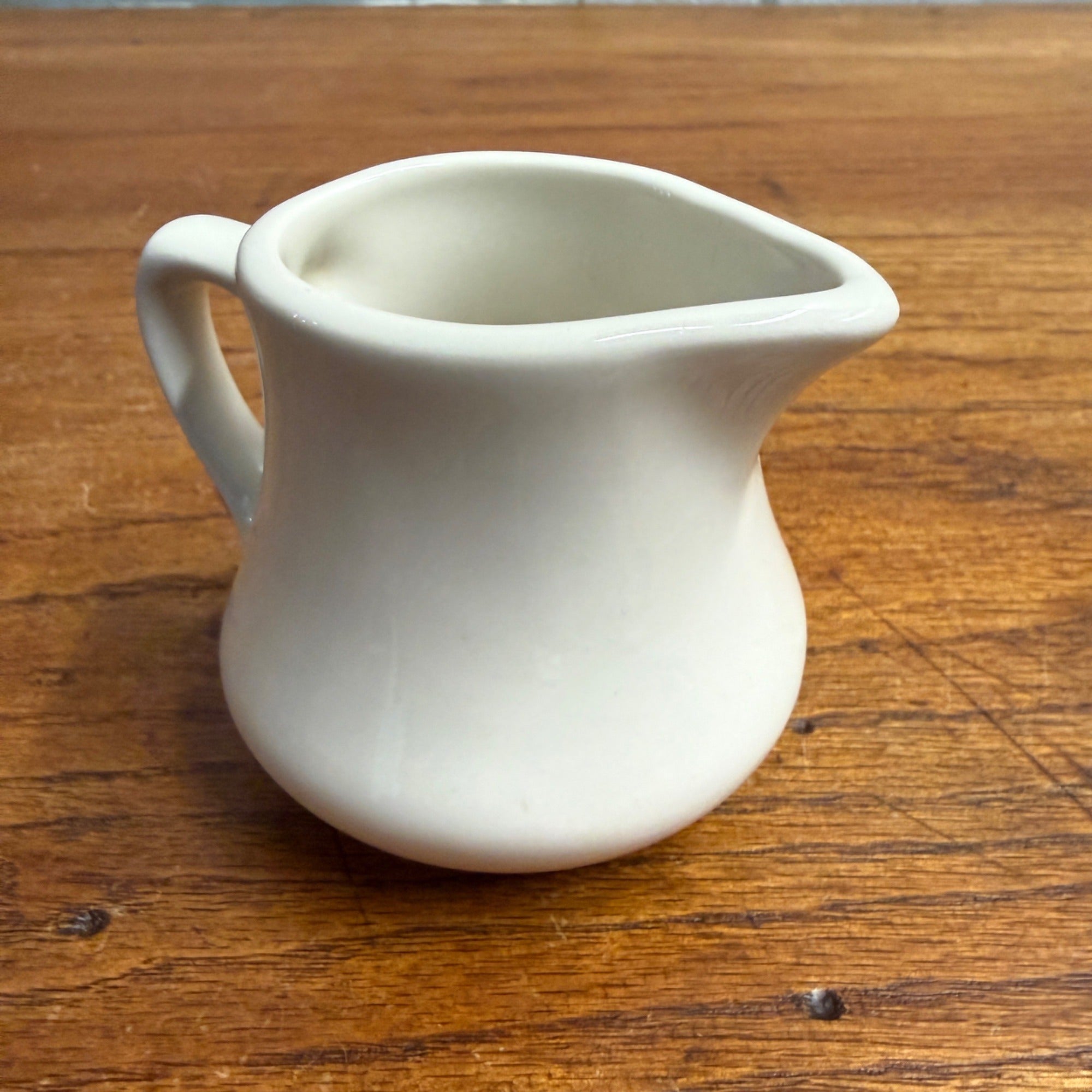 Vintage Homer Laughlin White Creamer Pitcher Farmhouse Restaurant Ware Ironstone