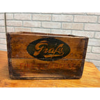Vintage 1950s Grafs Beverage Wood Crate Milwaukee Wisconsin Soda Box