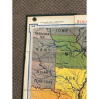 Denoyer Geppert Social Science Maps A16 The Civil War Virginia Vicksburg Fold-Out