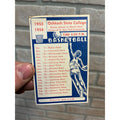 Vintage Oshkosh State College UW University Basketball Pocket Schedule 1955-56