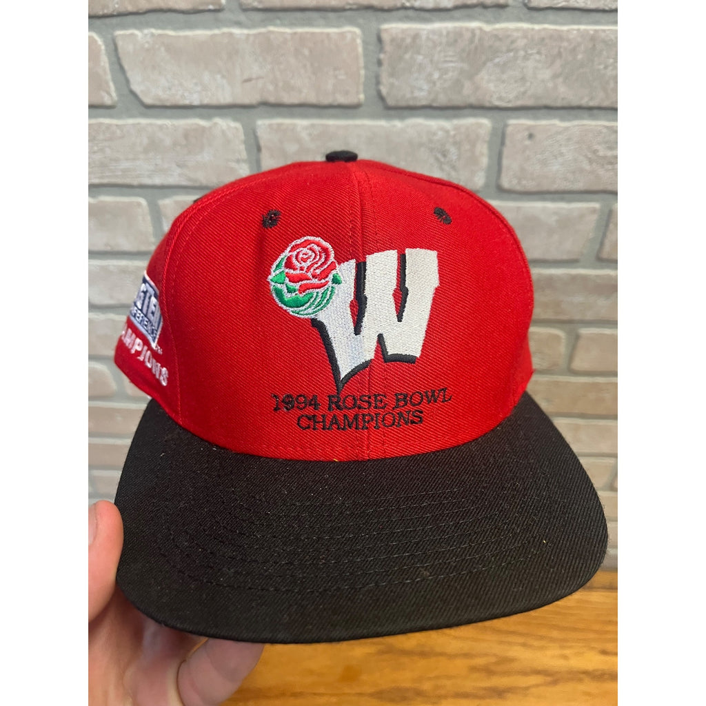 Wisconsin Badgers 1994 Rose Bowl Champions Nutmeg Vintage Snapback Cap Hat NWT