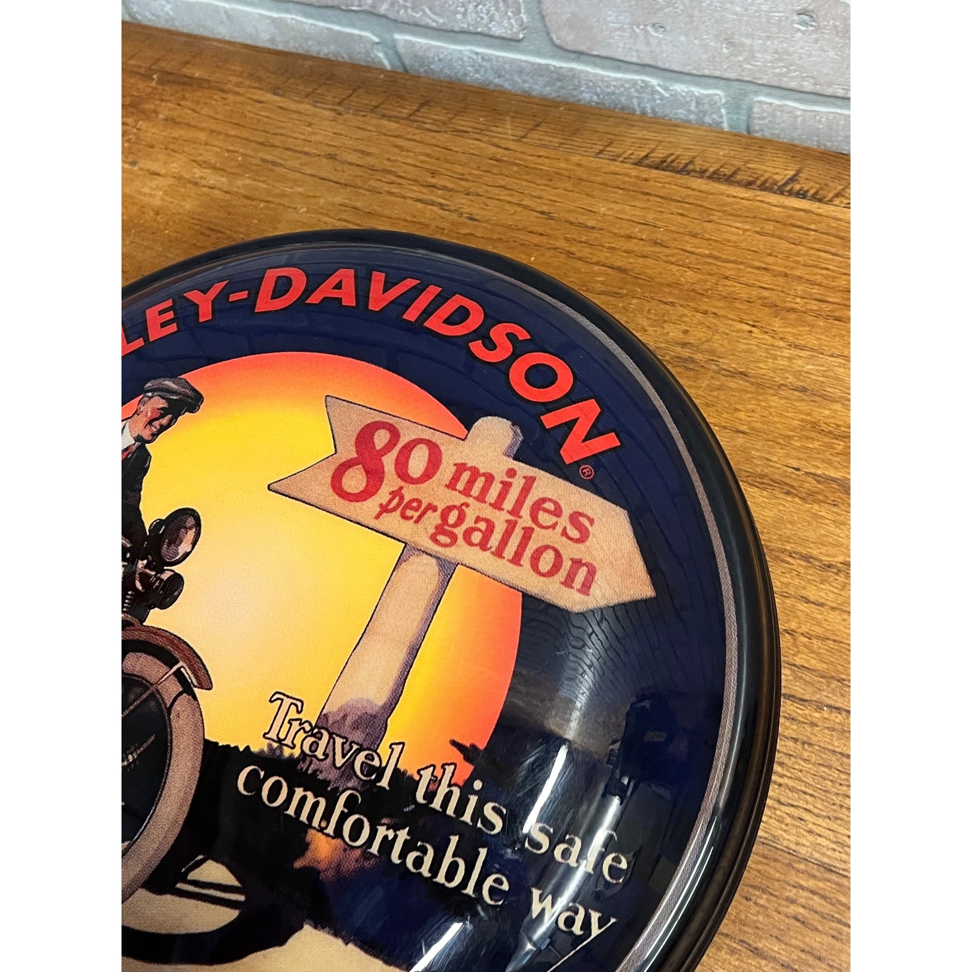 Harley Davidson Motorcycles 16” Round Bubble Lighted Plastic Pub Bar Sign