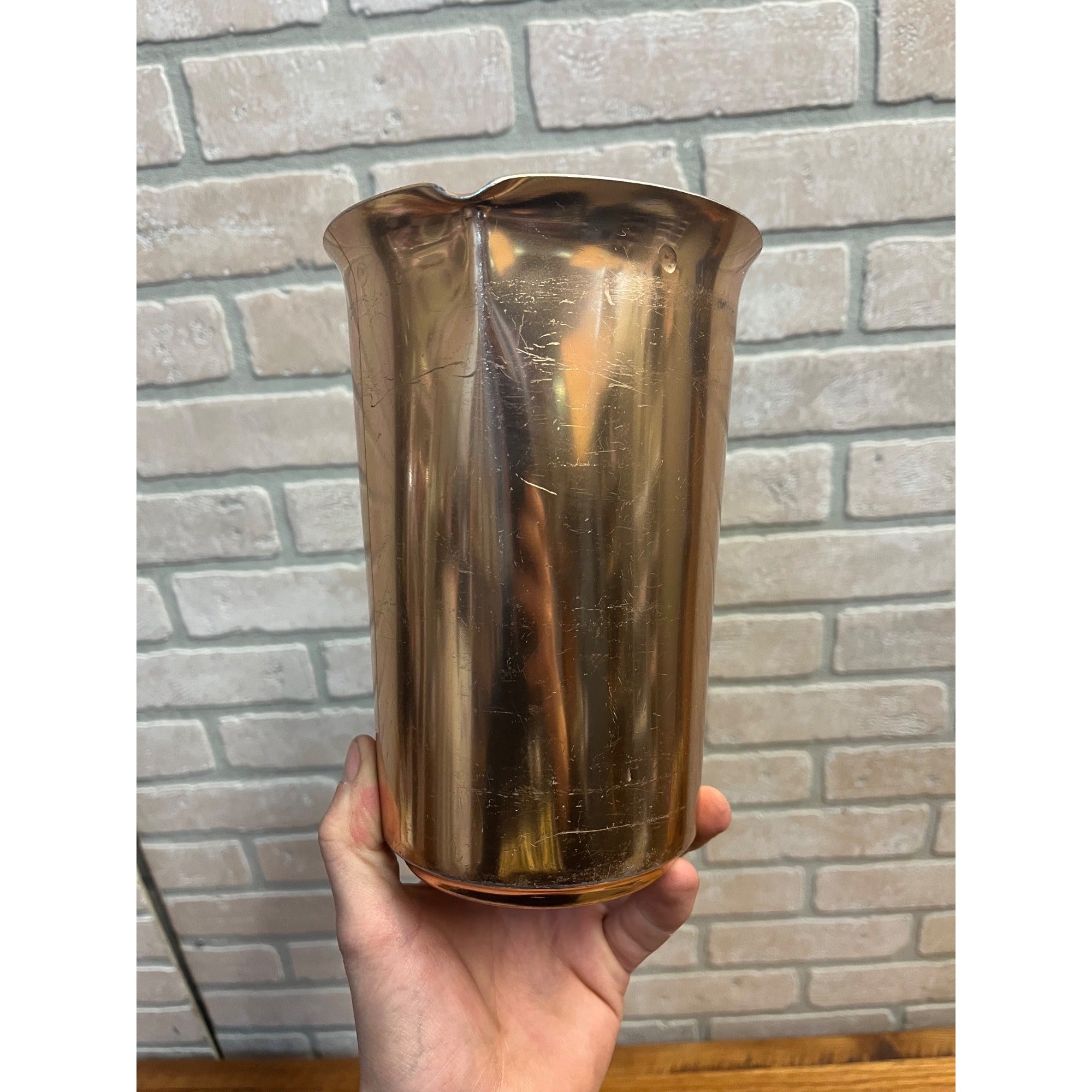 Vintage Color Craft Retro Mid Century Gold-Tone, Aluminum Pitcher