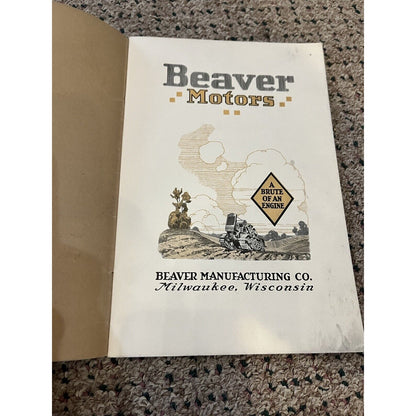 RARE Vintage c1920s Beaver Motors Milwaukee Wis Sales Advertising Catalog